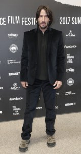 Keanu Reeves at the "To the Bone" premiere.