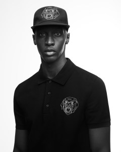 A look from Riccardo Tisci's limited capsule collection "The Rottweiler."