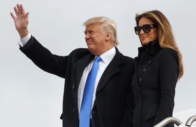 Trump, Andrews Air Force Base, USA - 19 Jan 2017