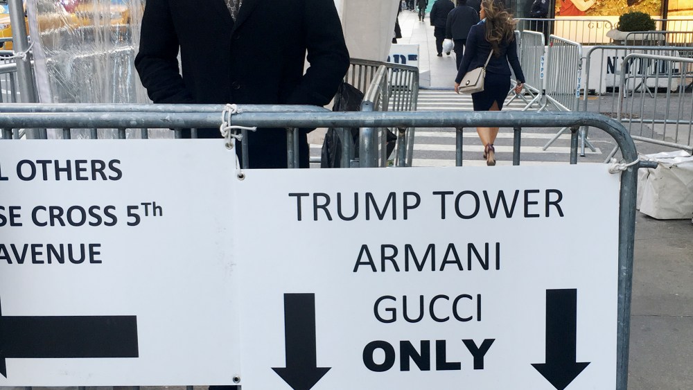 Security outside Trump Tower.