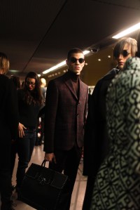 Backstage at Versace Men's Fall 2017