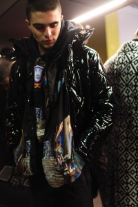 Backstage at Versace Men's Fall 2017