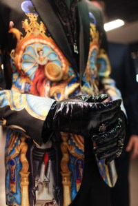 Backstage at Versace Men's Fall 2017