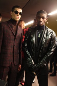 Backstage at Versace Men's Fall 2017
