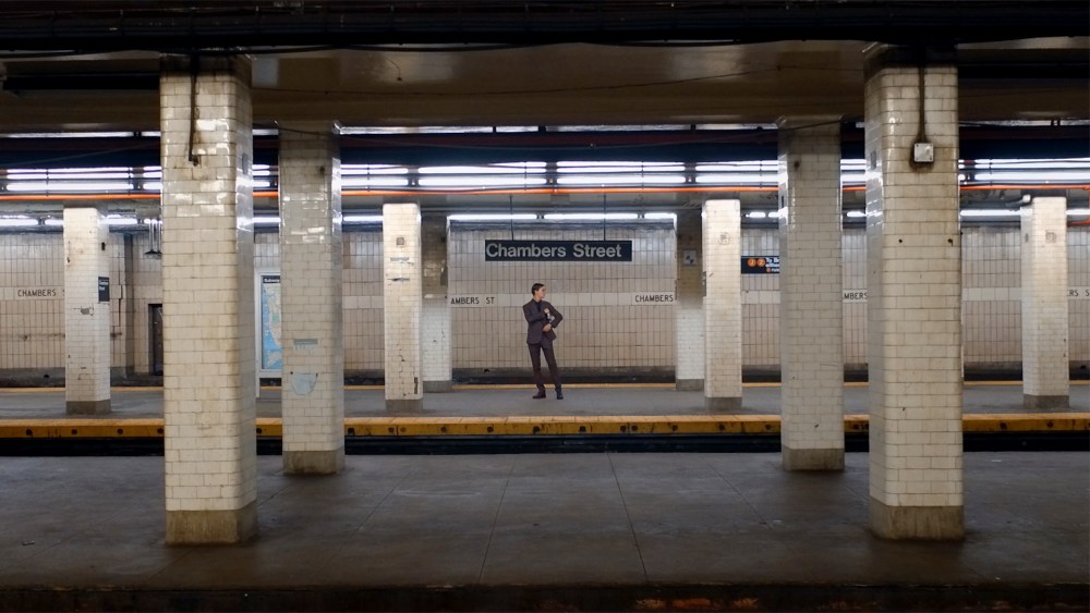 A still from the Vincent & Kristell video for Corneliani