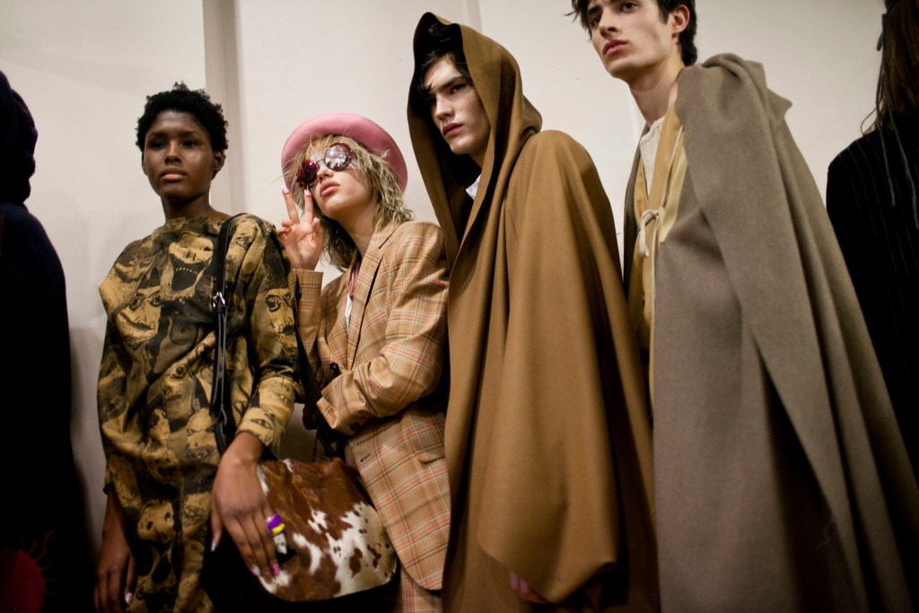 Backstage at Vivienne Westwood Fall 2017