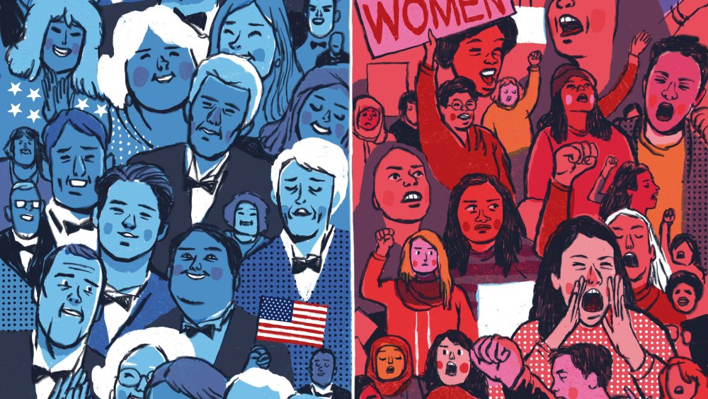 Inaugural Party or Protest: Fashion Crowd Heading to Washington