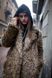 Street style at Milan Fashion Week fall 2017.