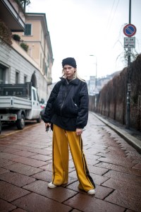 Street style at Milan Fashion Week fall 2017.