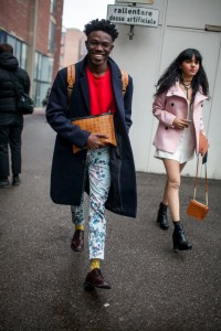 Street style at Milan Fashion Week fall 2017.