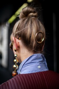 Street style at Milan Fashion Week fall 2017.