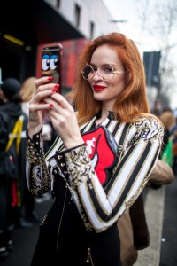Street style at Milan Fashion Week fall 2017.