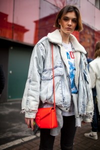Street style at Milan Fashion Week fall 2017.