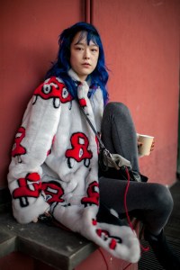 Street style at Milan Fashion Week fall 2017.