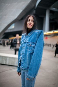 Street style at Milan Fashion Week fall 2017.