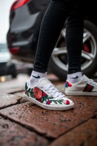 Street style at Milan Fashion Week fall 2017.