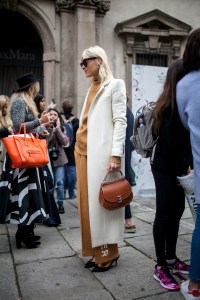 Street style at Milan Fashion Week fall 2017.