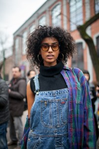 Street style at Milan Fashion Week fall 2017.