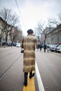 Street style at Milan Fashion Week fall 2017.