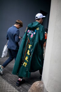 Street style at Milan Fashion Week fall 2017.