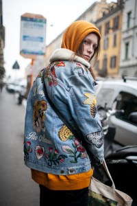 Street style at Milan Fashion Week fall 2017.