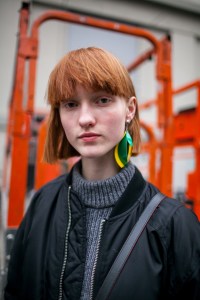 Street style at Milan Fashion Week fall 2017.