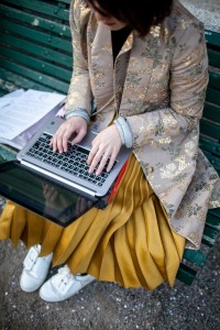 Street style at Milan Fashion Week fall 2017.