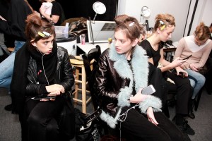 Backstage at Adam Selman RTW Fall 2017