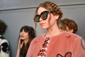 Backstage at Alice + Olivia RTW Fall 2017