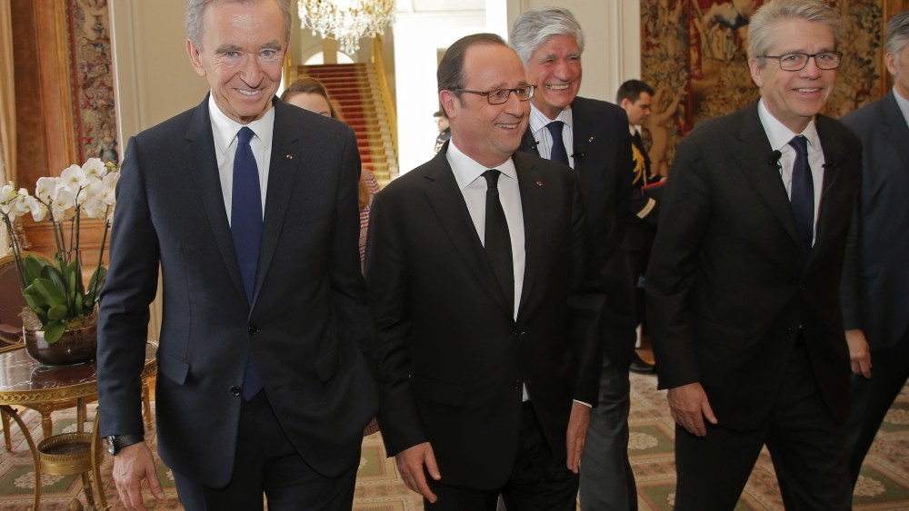Bernard Arnault and French President François Hollande