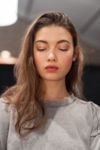 Backstage at Badgley Mischka RTW Fall 2017