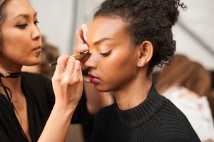 Backstage at Badgley Mischka RTW Fall 2017