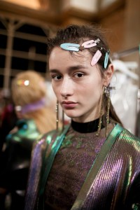 Backstage at Christopher Kane RTW Fall 2017