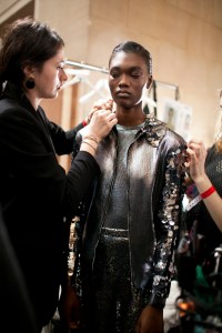 Backstage at Christopher Kane RTW Fall 2017