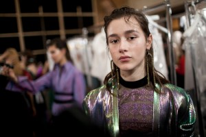 Backstage at Christopher Kane RTW Fall 2017