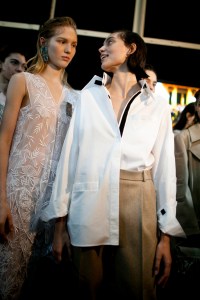 Backstage at Christopher Kane RTW Fall 2017