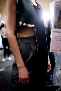 Backstage at Christopher Kane RTW Fall 2017
