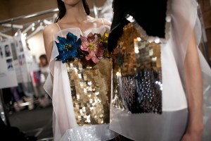 Backstage at Christopher Kane RTW Fall 2017