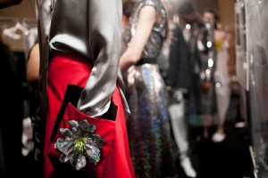 Backstage at Christopher Kane RTW Fall 2017