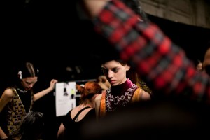 Backstage at Mary Katrantzou RTW Fall 2017