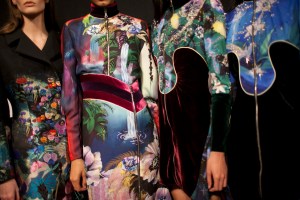 Backstage at Mary Katrantzou RTW Fall 2017