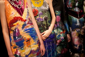 Backstage at Mary Katrantzou RTW Fall 2017
