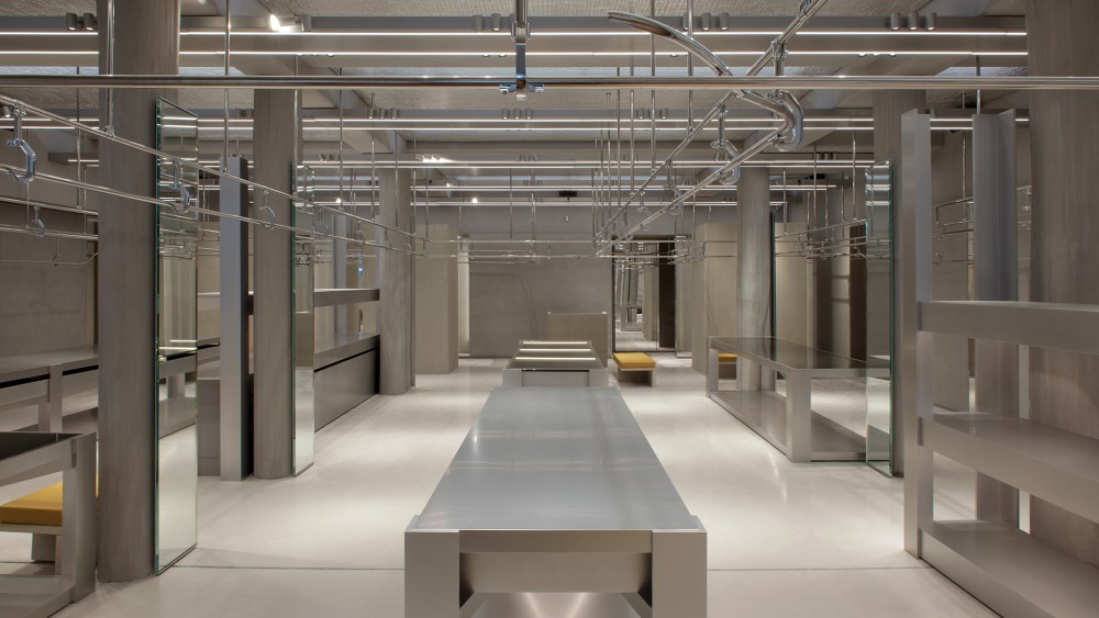 The interior of the Balenciaga store on Rue Saint-Honoré.