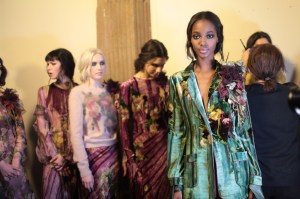 Backstage at Alberta Ferretti RTW Fall 2017