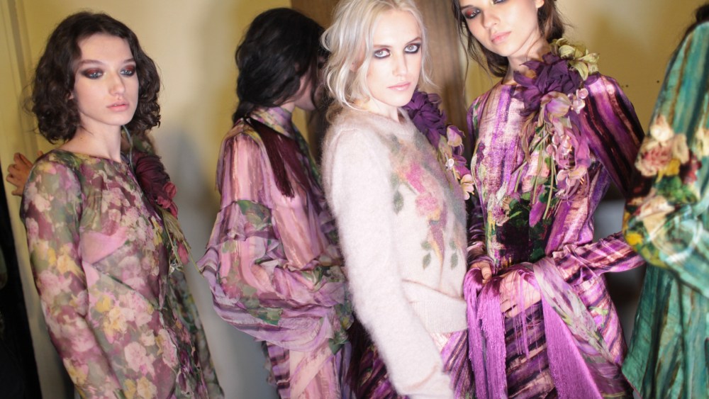 Backstage at Alberta Ferretti RTW Fall 2017