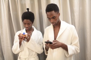 Backstage at Gucci RTW Fall 2017