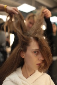 Backstage at Gucci RTW Fall 2017