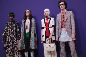 Backstage at Gucci RTW Fall 2017