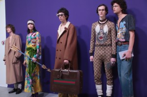 Backstage at Gucci RTW Fall 2017