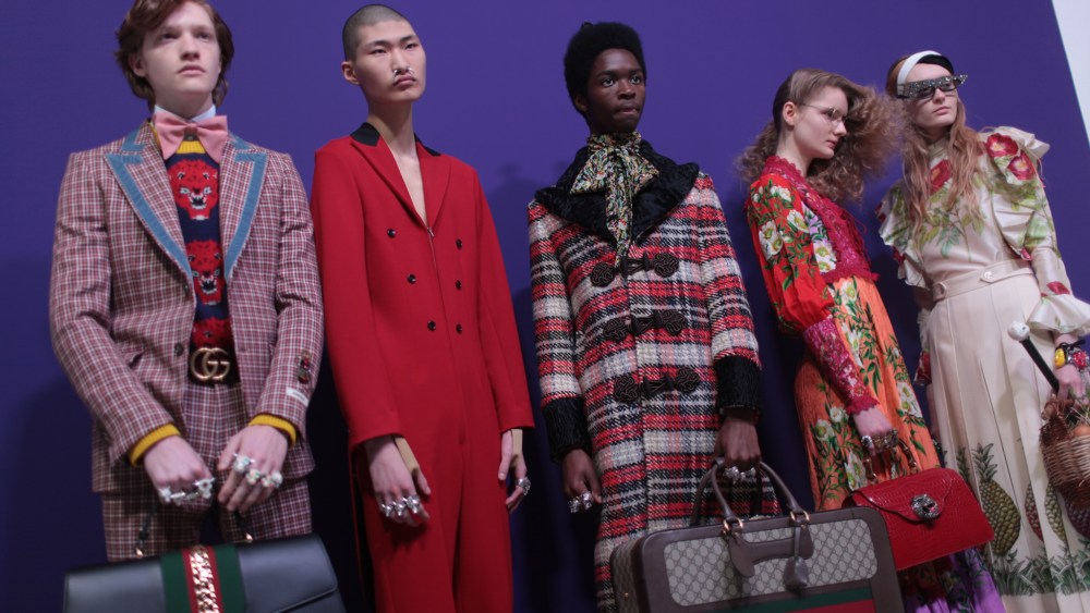 Backstage at Gucci RTW Fall 2017